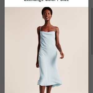 Abercrombie Cowlneck Slip Midi Dress